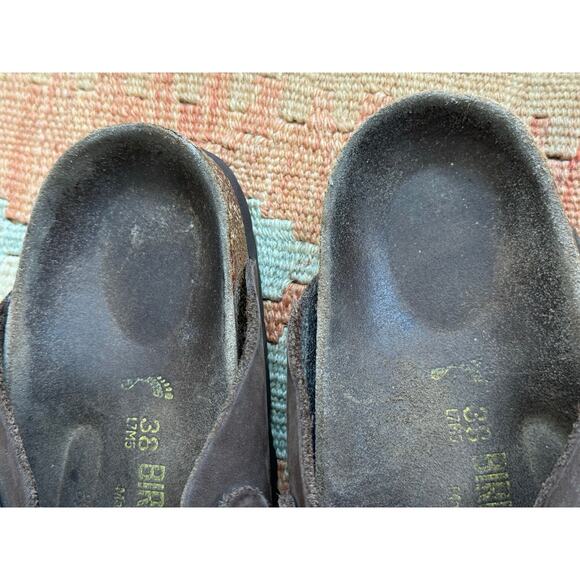 Birkenstock Boston Clogs 38 EU | 7-7.5 US Brown Suede Leather - Picture 3 of 10